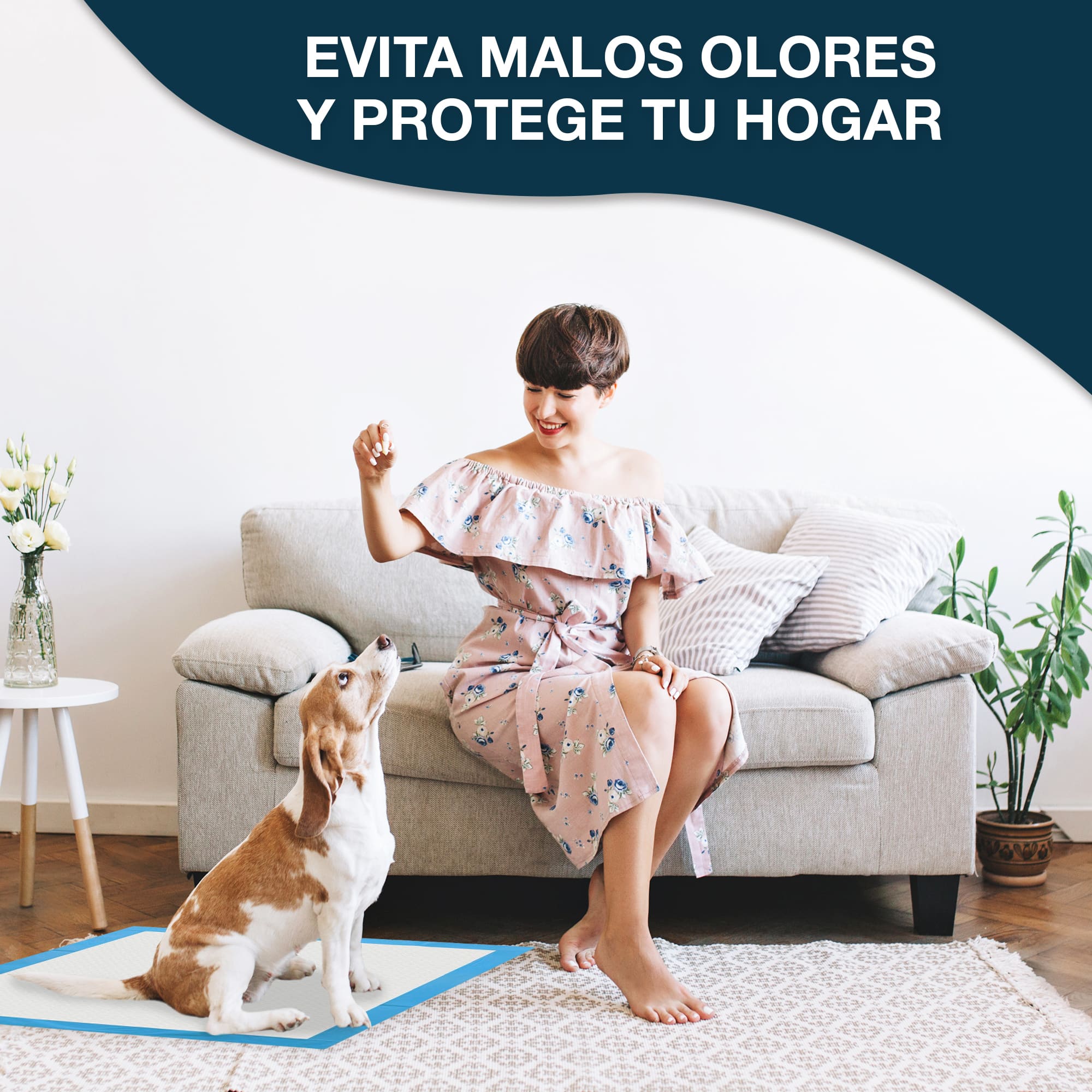Empapadores para perros CIVINZON medidas 60x60 cm 100 Unidades máxima absorción
