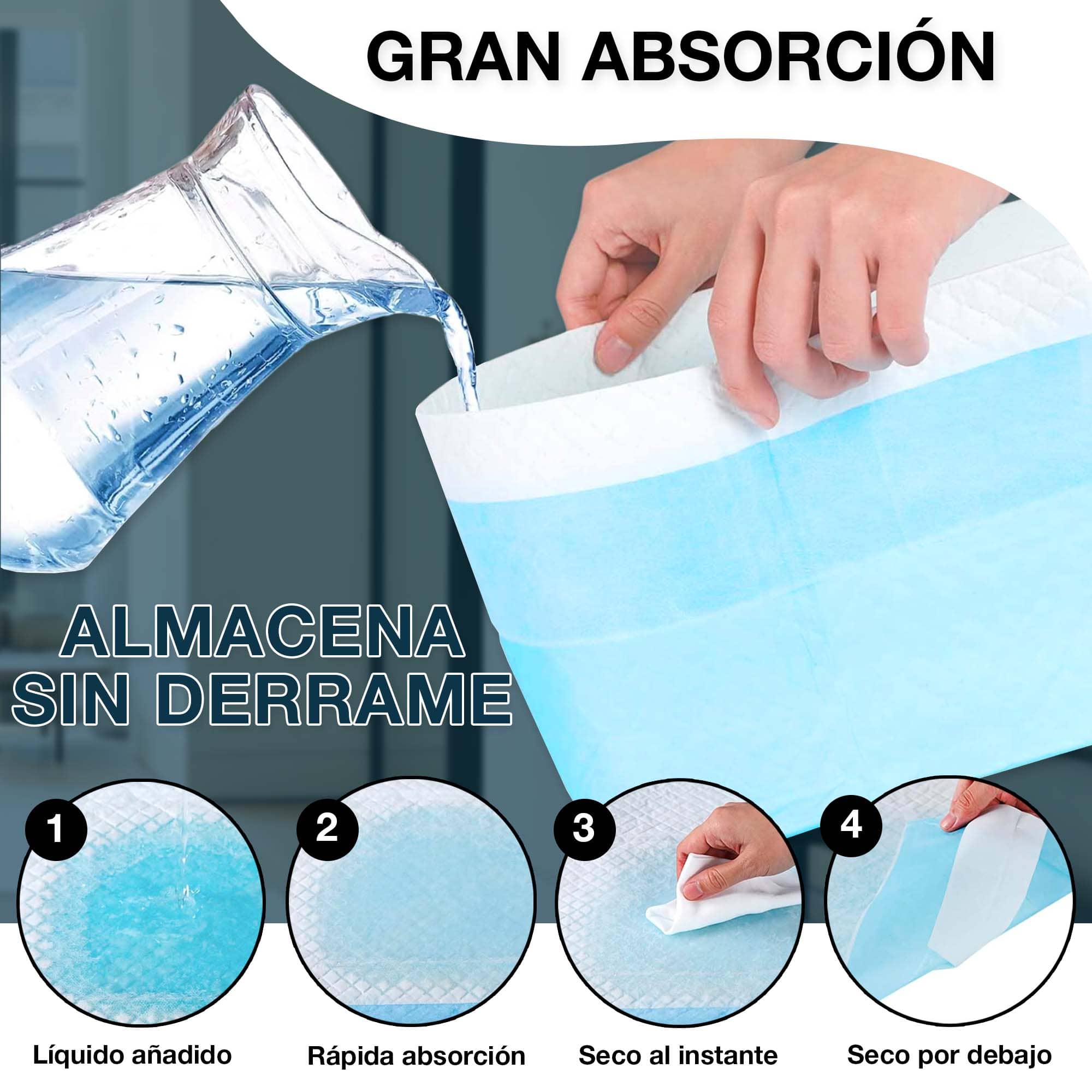 Empapadores para perros CIVINZON medidas 60x60 cm 100 Unidades máxima absorción